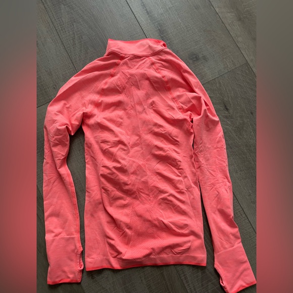 Victorias Secret Athletic Quarter Zip Pullover XS Orange - Picture 3 of 5